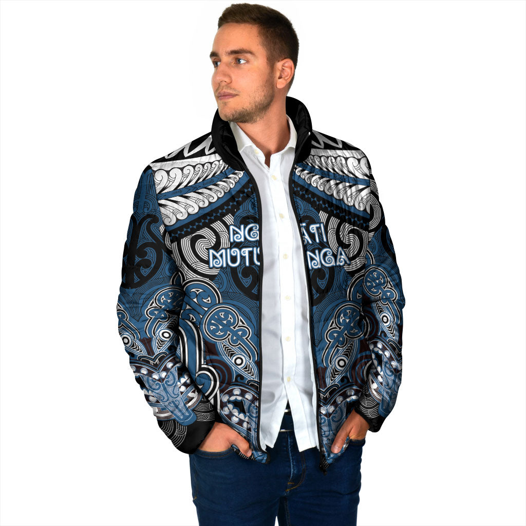 Aotearoa Iwi Ngati Mutunga Personalised Padded Jacket Maori Kowhaiwhai Pattern