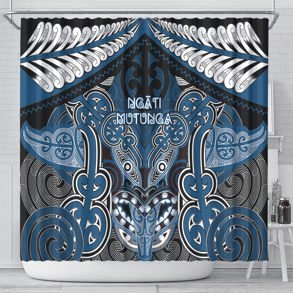 Aotearoa Iwi Ngati Mutunga Shower Curtain Maori Kowhaiwhai Pattern