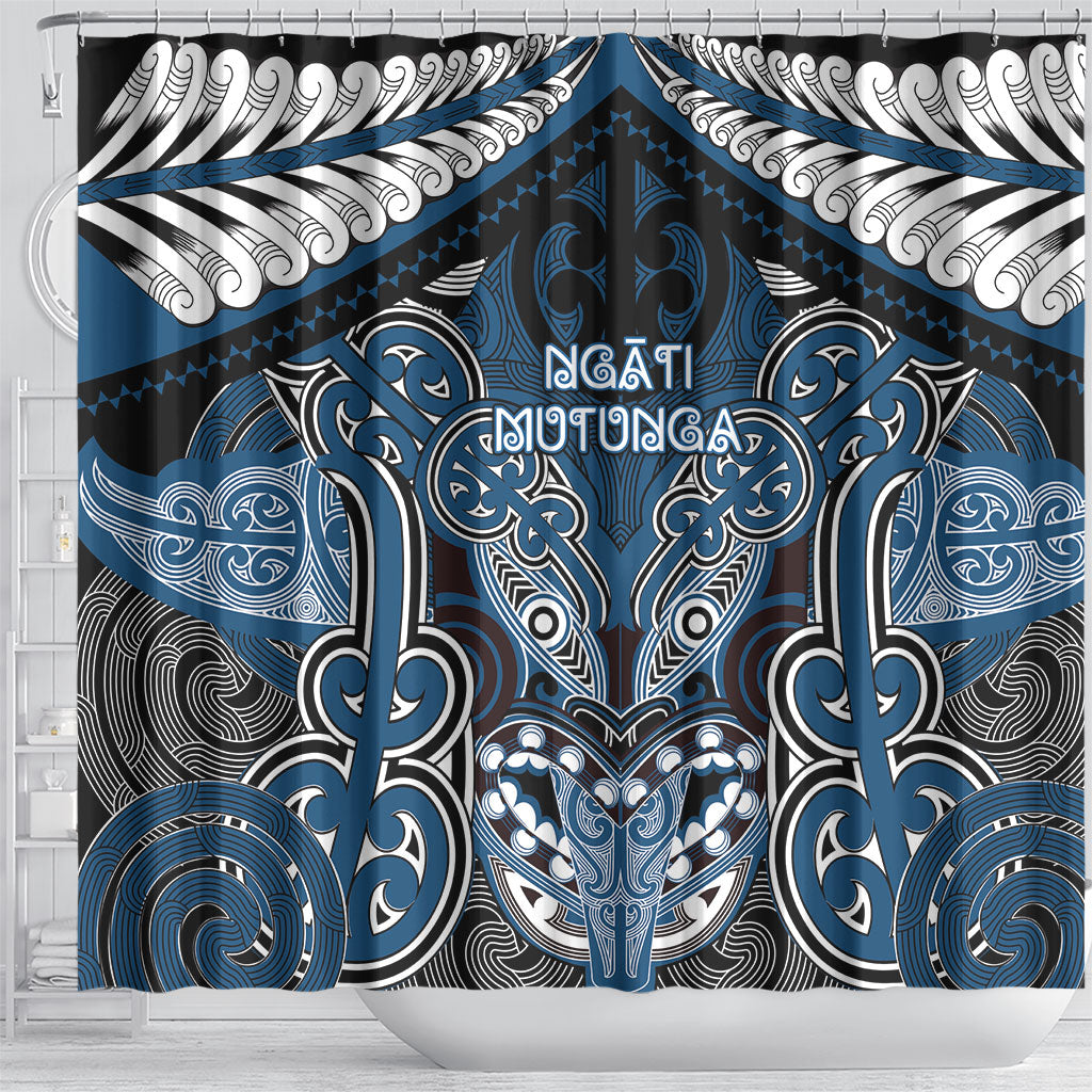 Aotearoa Iwi Ngati Mutunga Shower Curtain Maori Kowhaiwhai Pattern