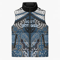 Aotearoa Iwi Ngati Mutunga Personalised Sleeveless Puffer Jacket Maori Kowhaiwhai Pattern