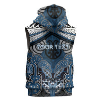 Aotearoa Iwi Ngati Mutunga Personalised Sleeveless Zip Hoodie Maori Kowhaiwhai Pattern
