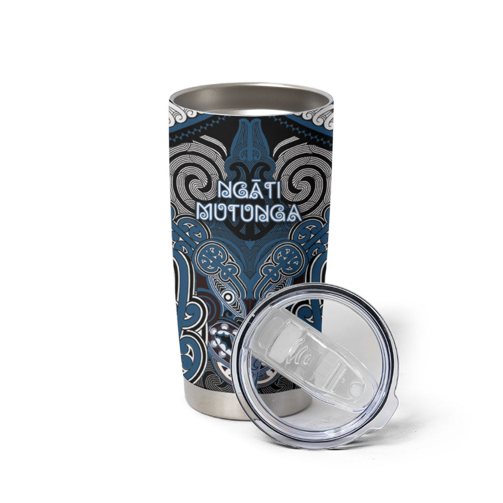 Aotearoa Iwi Ngati Mutunga Personalised Tumbler Cup Maori Kowhaiwhai Pattern