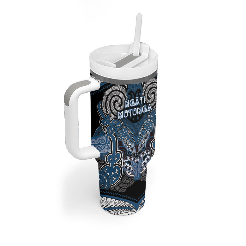Aotearoa Iwi Ngati Mutunga Personalised Tumbler With Handle Maori Kowhaiwhai Pattern