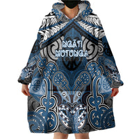 Aotearoa Iwi Ngati Mutunga Personalised Wearable Blanket Hoodie Maori Kowhaiwhai Pattern
