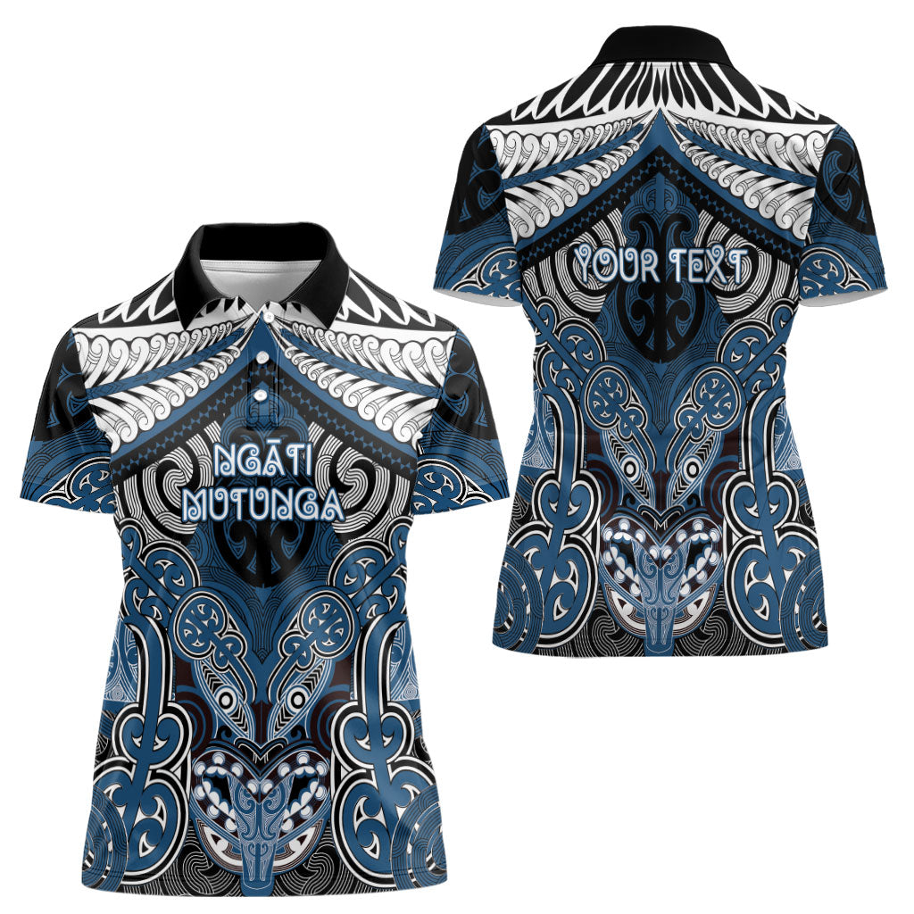Aotearoa Iwi Ngati Mutunga Personalised Women Polo Shirt Maori Kowhaiwhai Pattern