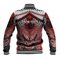 Aotearoa Iwi Te Ati Awa Personalised Baseball Jacket Maori Kowhaiwhai Pattern
