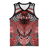 Aotearoa Iwi Te Ati Awa Personalised Basketball Jersey Maori Kowhaiwhai Pattern