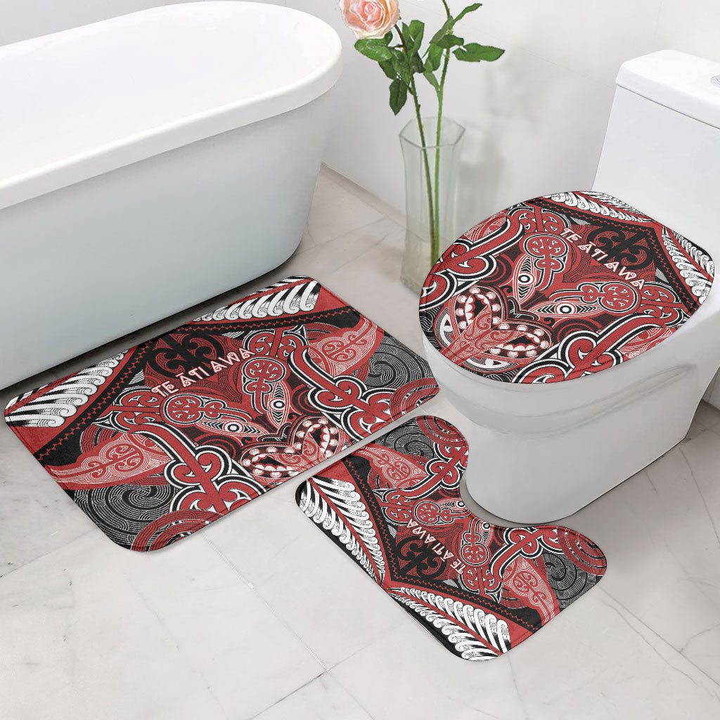 Aotearoa Iwi Te Ati Awa Bathroom Set Maori Kowhaiwhai Pattern