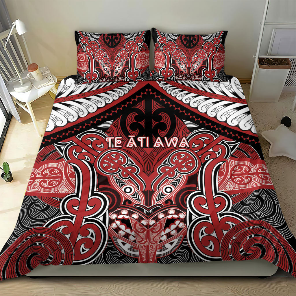 Aotearoa Iwi Te Ati Awa Bedding Set Maori Kowhaiwhai Pattern