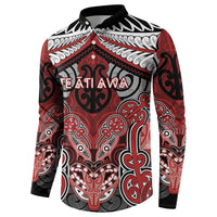Aotearoa Iwi Te Ati Awa Personalised Button Sweatshirt Maori Kowhaiwhai Pattern