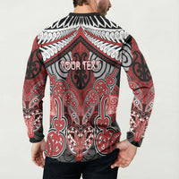 Aotearoa Iwi Te Ati Awa Personalised Button Sweatshirt Maori Kowhaiwhai Pattern