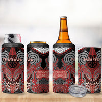 Aotearoa Iwi Te Ati Awa Personalised 4 in 1 Can Cooler Tumbler Maori Kowhaiwhai Pattern
