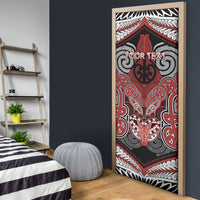Aotearoa Iwi Te Ati Awa Personalised Door Cover Maori Kowhaiwhai Pattern
