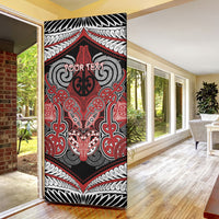 Aotearoa Iwi Te Ati Awa Personalised Door Cover Maori Kowhaiwhai Pattern