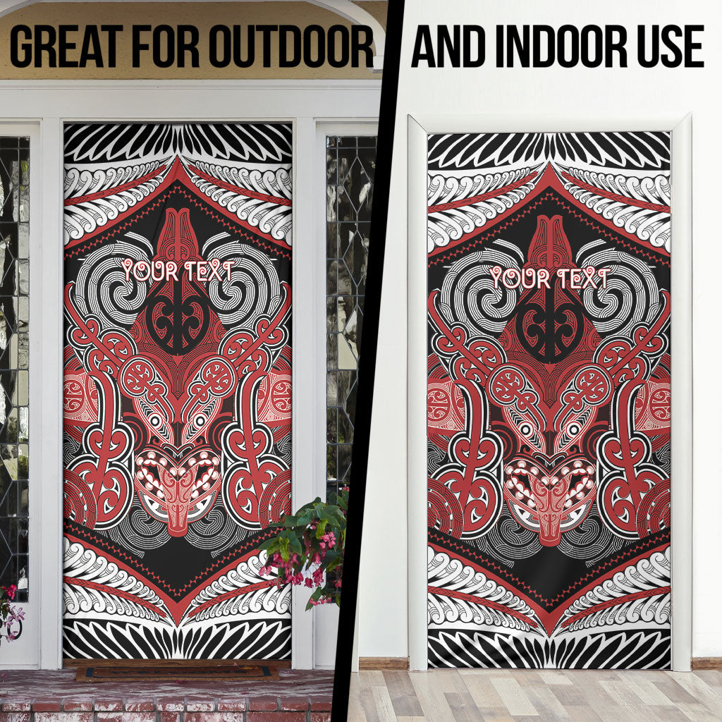 Aotearoa Iwi Te Ati Awa Personalised Door Cover Maori Kowhaiwhai Pattern