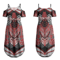 Aotearoa Iwi Te Ati Awa Personalised Family Matching Summer Maxi Dress and Hawaiian Shirt Maori Kowhaiwhai Pattern