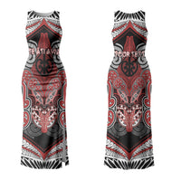 Aotearoa Iwi Te Ati Awa Personalised Family Matching Tank Maxi Dress and Hawaiian Shirt Maori Kowhaiwhai Pattern