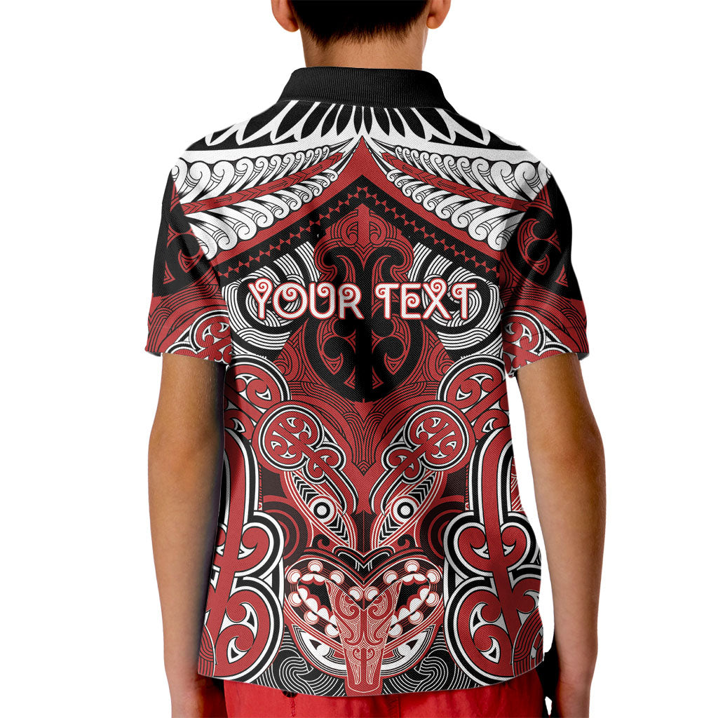 Aotearoa Iwi Te Ati Awa Personalised Kid Polo Shirt Maori Kowhaiwhai Pattern