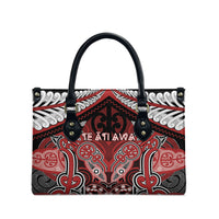 Aotearoa Iwi Te Ati Awa Leather Bag Maori Kowhaiwhai Pattern