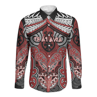 Aotearoa Iwi Te Ati Awa Personalised Long Sleeve Button Shirt Maori Kowhaiwhai Pattern