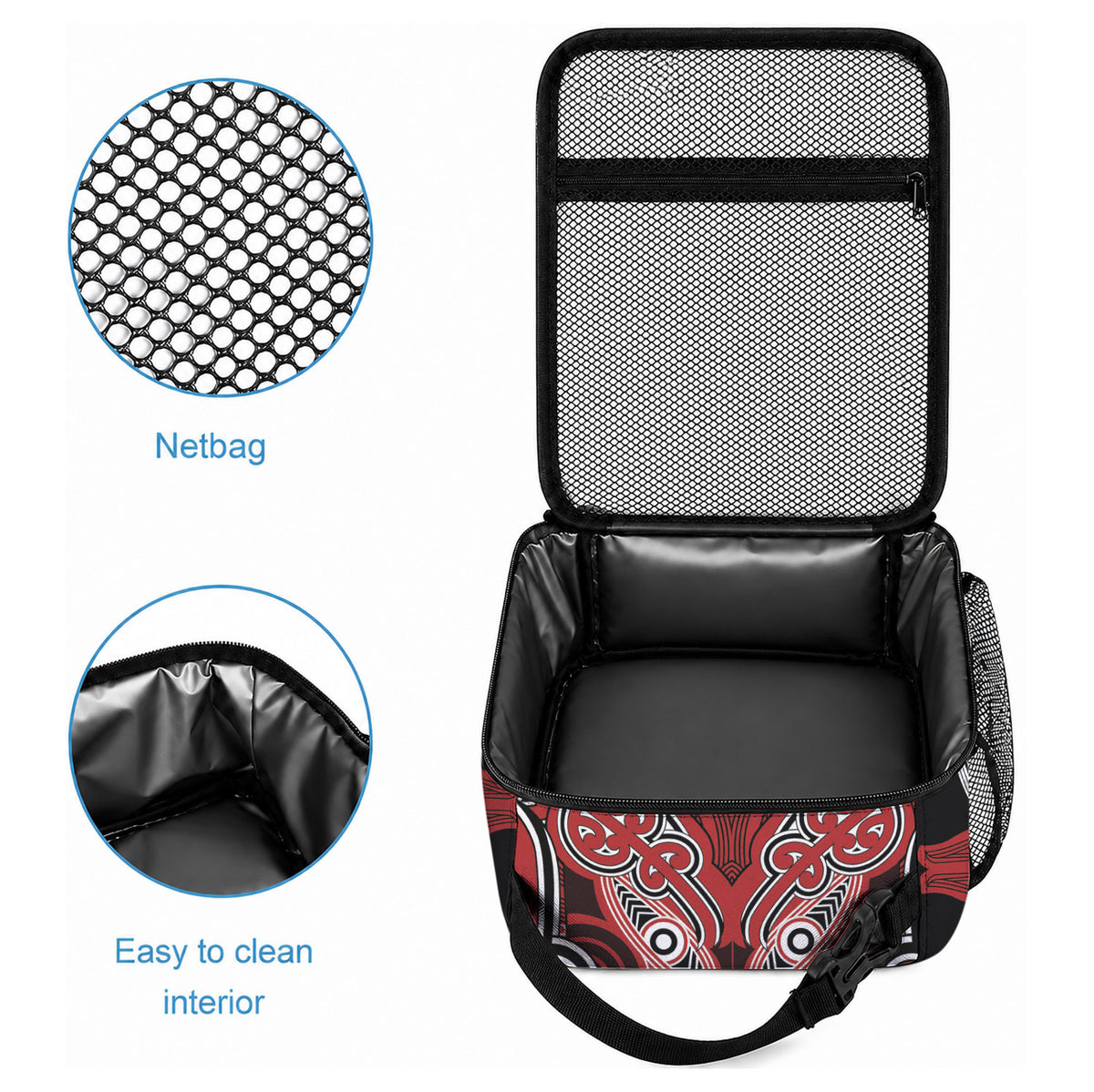 Aotearoa Iwi Te Ati Awa Lunch Bag Maori Kowhaiwhai Pattern
