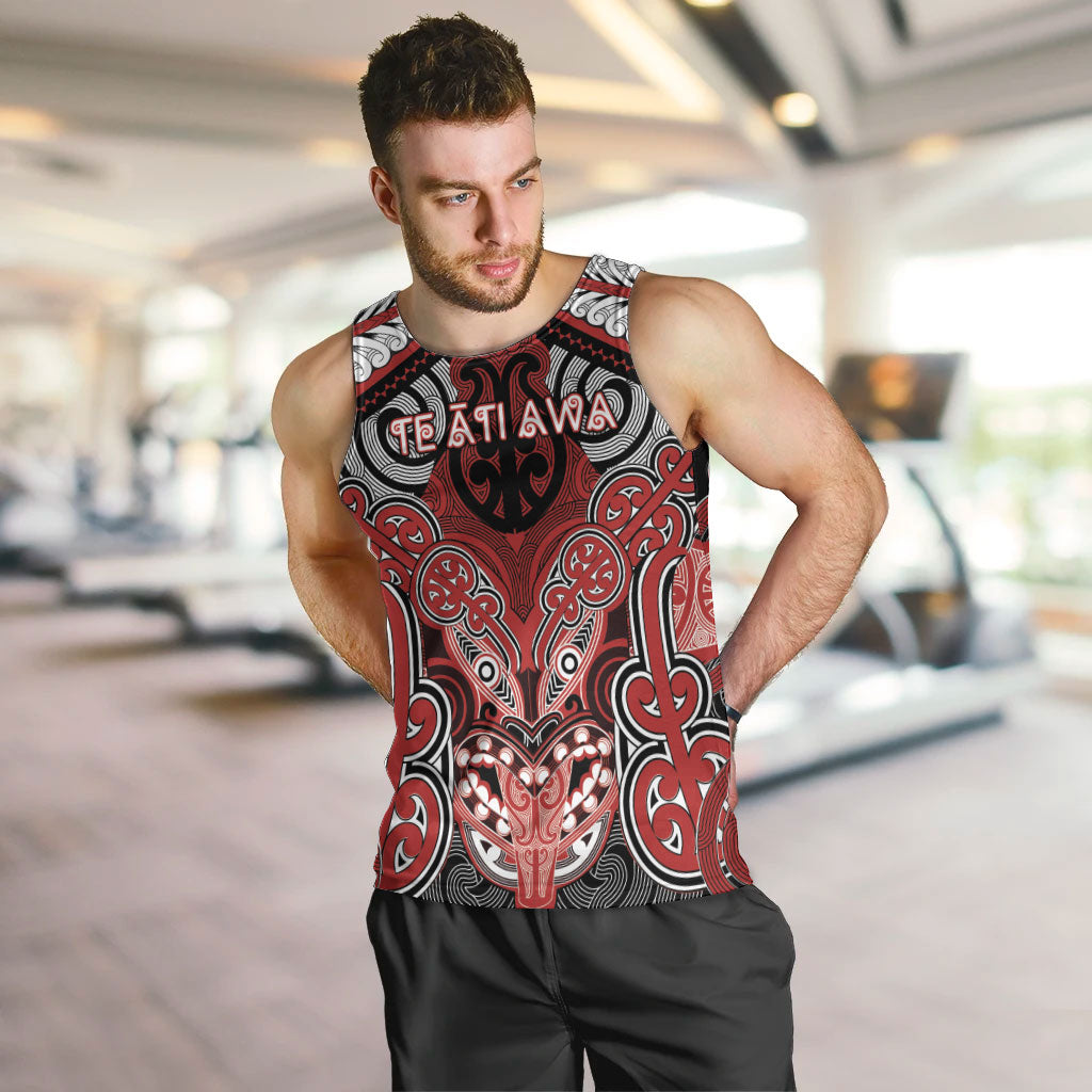 Aotearoa Iwi Te Ati Awa Personalised Men Tank Top Maori Kowhaiwhai Pattern