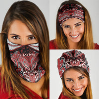 Aotearoa Iwi Te Ati Awa Neck Gaiter Maori Kowhaiwhai Pattern
