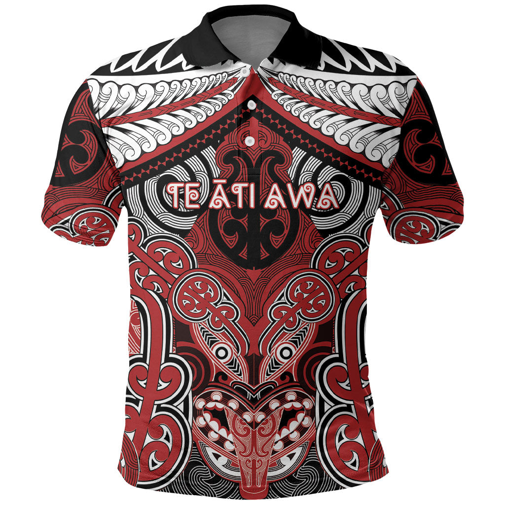Aotearoa Iwi Te Ati Awa Personalised Polo Shirt Maori Kowhaiwhai Pattern