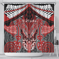 Aotearoa Iwi Te Ati Awa Shower Curtain Maori Kowhaiwhai Pattern