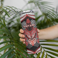 Aotearoa Iwi Te Ati Awa Personalised Skinny Tumbler Maori Kowhaiwhai Pattern