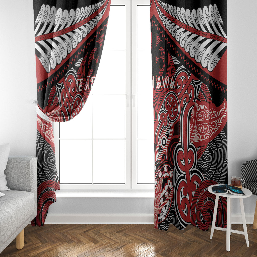 Aotearoa Iwi Te Ati Awa Window Curtain Maori Kowhaiwhai Pattern