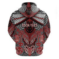 Aotearoa Iwi Te Ati Awa Personalised Zip Hoodie Maori Kowhaiwhai Pattern