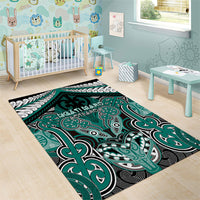 Aotearoa Iwi Ngati Maru Area Rug Maori Kowhaiwhai Pattern