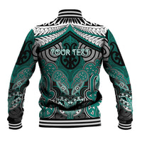Aotearoa Iwi Ngati Maru Personalised Baseball Jacket Maori Kowhaiwhai Pattern