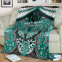 Aotearoa Iwi Ngati Maru Blanket Maori Kowhaiwhai Pattern