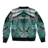 Aotearoa Iwi Ngati Maru Personalised Bomber Jacket Maori Kowhaiwhai Pattern