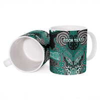 Aotearoa Iwi Ngati Maru Personalised Ceramic Mug Maori Kowhaiwhai Pattern