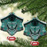 Aotearoa Iwi Ngati Maru Personalised Ceramic Ornament Maori Kowhaiwhai Pattern