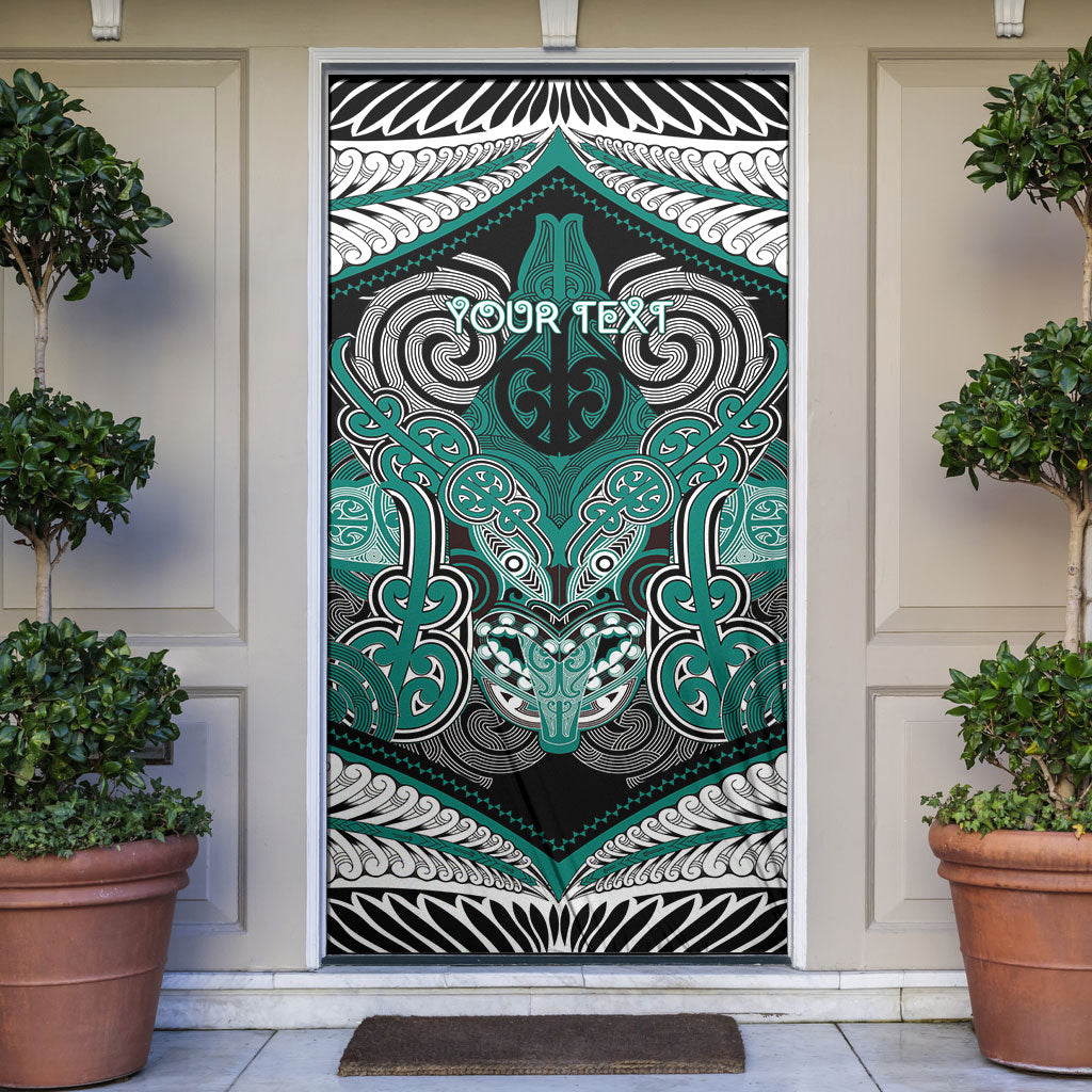 Aotearoa Iwi Ngati Maru Personalised Door Cover Maori Kowhaiwhai Pattern