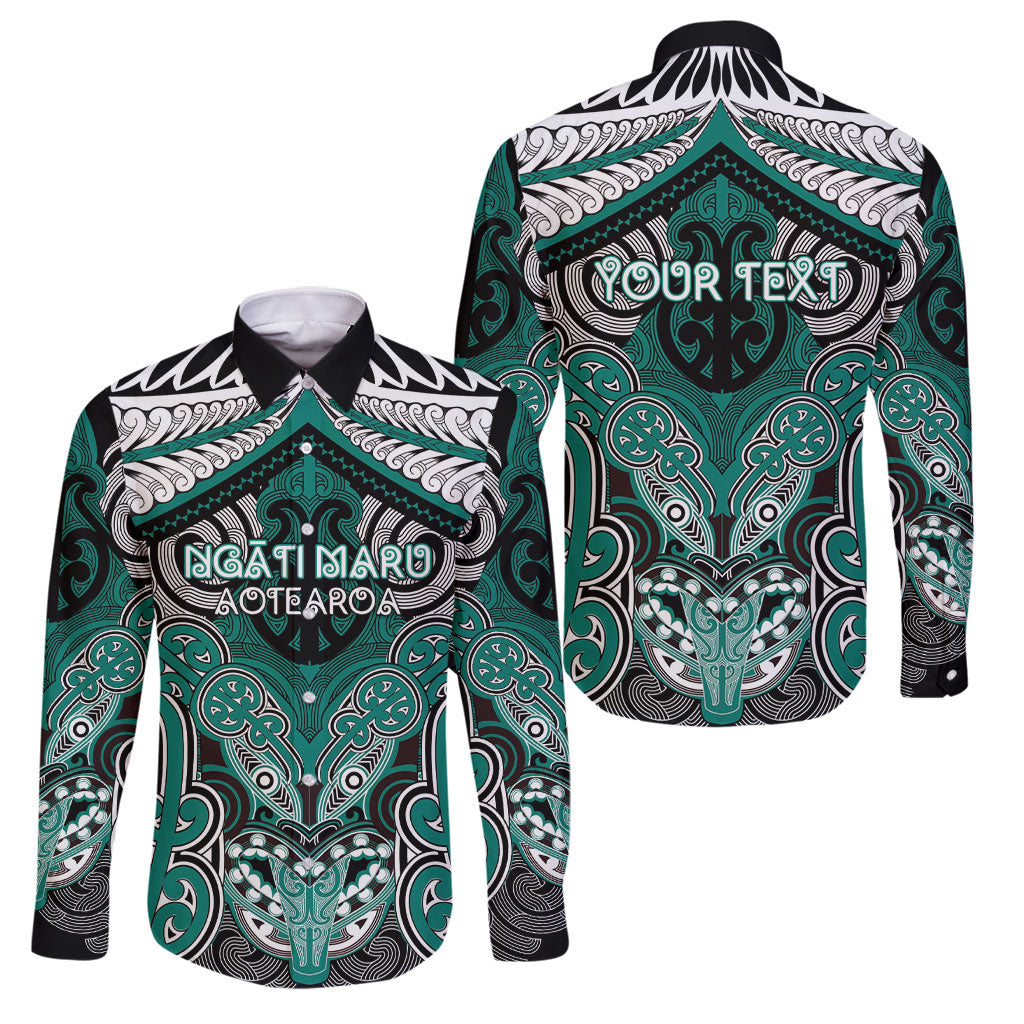 Aotearoa Iwi Ngati Maru Personalised Family Matching Off Shoulder Maxi Dress and Hawaiian Shirt Maori Kowhaiwhai Pattern