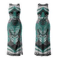 Aotearoa Iwi Ngati Maru Personalised Family Matching Tank Maxi Dress and Hawaiian Shirt Maori Kowhaiwhai Pattern