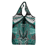 Aotearoa Iwi Ngati Maru Grocery Bag Maori Kowhaiwhai Pattern