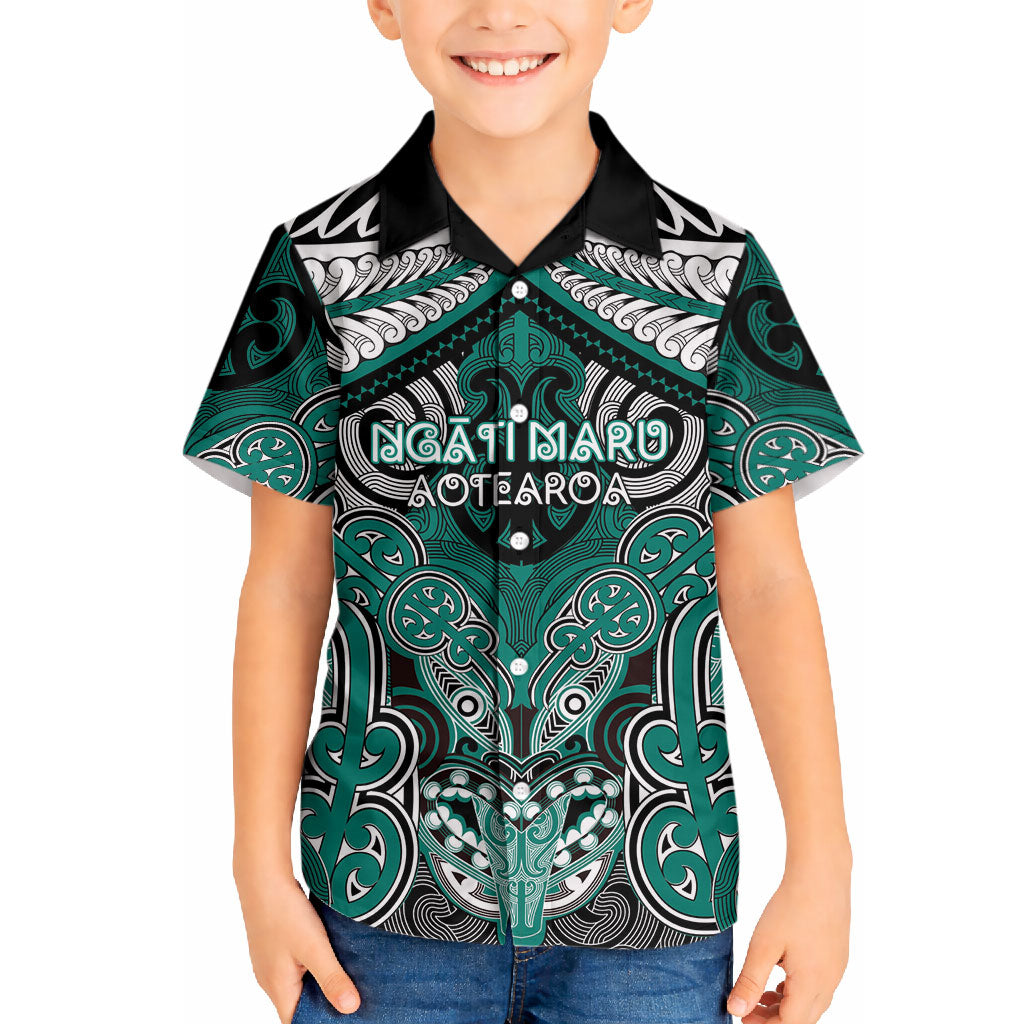 Aotearoa Iwi Ngati Maru Personalised Hawaiian Shirt Maori Kowhaiwhai Pattern