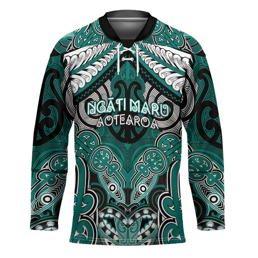 Aotearoa Iwi Ngati Maru Personalised Hockey Jersey Maori Kowhaiwhai Pattern