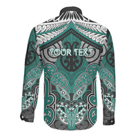 Aotearoa Iwi Ngati Maru Personalised Long Sleeve Button Shirt Maori Kowhaiwhai Pattern