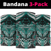 Aotearoa Iwi Ngati Maru Neck Gaiter Maori Kowhaiwhai Pattern