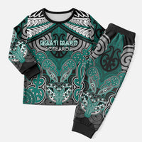 Aotearoa Iwi Ngati Maru Personalised Christmas Pajama Set Maori Kowhaiwhai Pattern