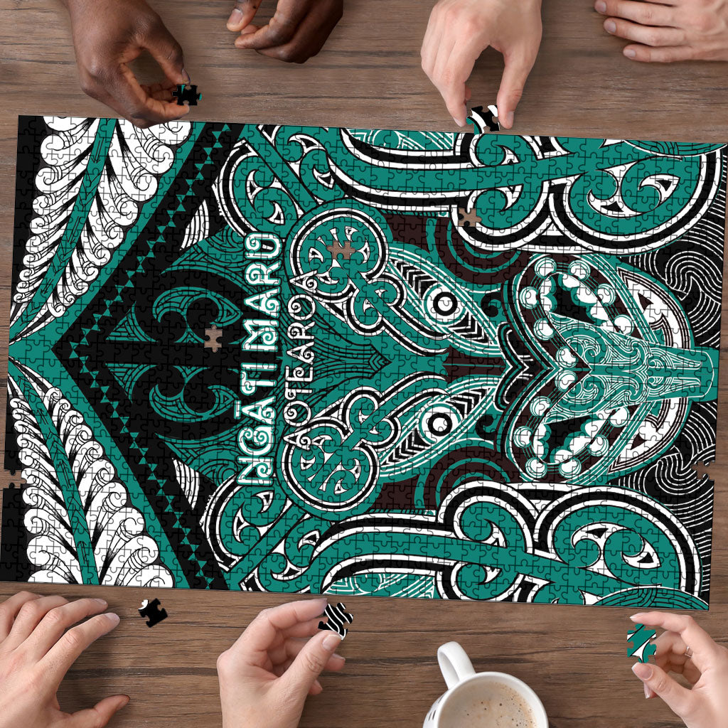 Aotearoa Iwi Ngati Maru Puzzle Maori Kowhaiwhai Pattern
