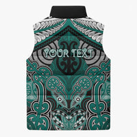 Aotearoa Iwi Ngati Maru Personalised Sleeveless Puffer Jacket Maori Kowhaiwhai Pattern