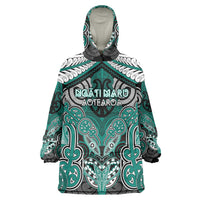 Aotearoa Iwi Ngati Maru Personalised Wearable Blanket Hoodie Maori Kowhaiwhai Pattern